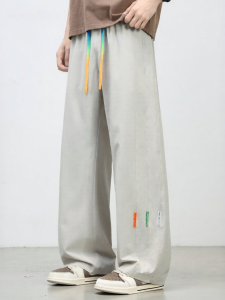 Wood soon | Breathable Ice Silk Tapered Loose Fit Pants Slim Hang Feel Trousers