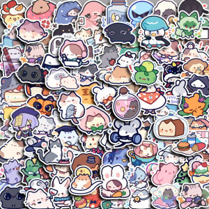 100pcs Cute Cartoon Stickers Diy Computer Laptop Washi Scrapbooking Stickers Arts Crafts Stationery