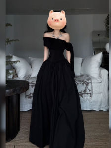 BINKAFENNY | Summer Dress Black Off-Shoulder Short Sleeve