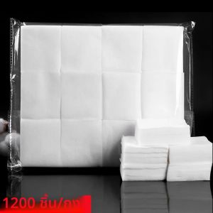 แผ่นสำลีเช็ดเครื่องสำอางแบบใช้แล้วทิ้ง 1200 ชิ้น สำหรับทำความสะอาดผิวหน้า ดวงตา ริมฝีปาก และล้างยาทาเล็บ