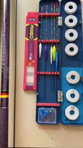 Combo bộ cần câu tay câu đơn câu đài cao cấp Phi Thanh Quyết 6H hộp phao ngọn phụ zin trục lưỡi đôi như hình