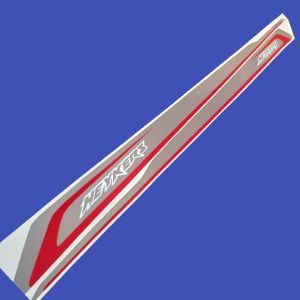 Stiker sticker striping HEYKERS ukuran 113cm x 8cm SILVER  body mobil toyota yaris & honda jazz BRV mobilio brio
