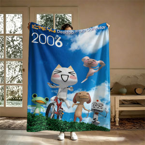 Inoue toro Cute Cat Flannel Blanket Soft Warm Christmas Halloween Blanket for Lightweight Cozy Room Home Decor Gifts