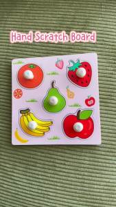 Baby Montessori Early Education Scratch Board Toy Hand Development Fruit Cognitive Puzzle for Children Educational Play