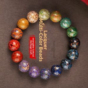 YISHUIGE | Cultural Heritage Lacquer and Mother-of-Parl Beads Bracelet