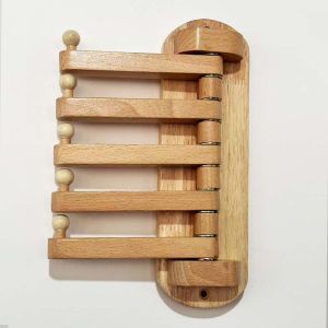 360°Swing Arm Solid Wood Wall Coat Rotatable Wall Mount Hat Hanger Heavy Duty Wooden Hook Rack for Entryway Bedroom Bathroom