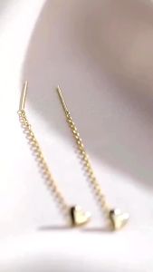 SMiAO Anting Titanium Jurai Panjang Love Hati Bintang Clover Anti Karat Anti Luntur