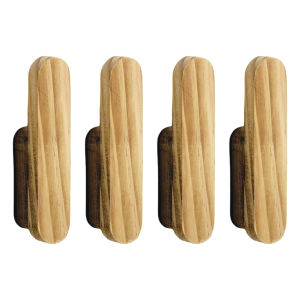1/2/4/6Pcs Wood Towel Hooks Modern Design Wall Hooks Towel And Clothes Organization Rack For Entryway Bathroom And Bedroom