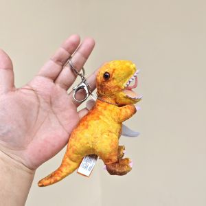 New Original Packaging Four Styles Dinosaur Keychains Plush Material Soft Toy Accessories Bag Accessories for Ages 3 And above