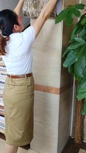 Wallpaper Stiker Dinding 45cm x 5meter motif marmer polos 3D kamar tidur