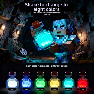 Creative LED Color Changing Minecraft Cartoon Figurine