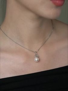 Dance Charm 925 Sterling Silver Freshwater Pearl Earrings and Pendant Necklace Set