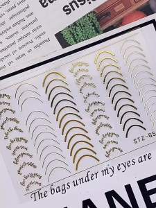 New nail art stickers gold and silver stickers French style imitation metal accessories line adhesive nail stickers