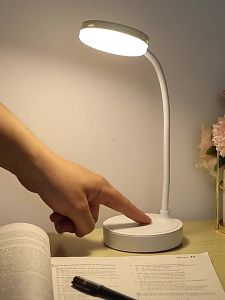 3 Color LED Table Lamp Rechargeable Dimmable Three Color Touch Dimming Desk Lamp USB Charging Reading Eye Protection