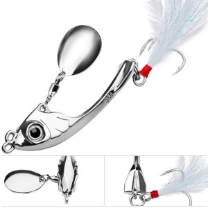 Spinner Bait 7.5g 11g 15g VIB Metal Jig Fishing Lure Trolling Rotate Spoon Wobbler Hook Swivel VIBRATION Sinking Pesca Spinning