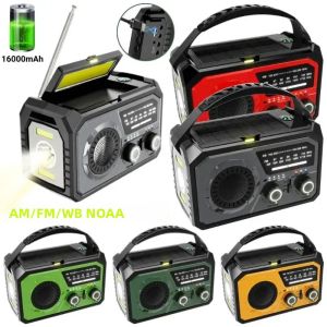 Đài Phát Thanh Khẩn Cấp AM/FM/WB Tiêu Chuẩn Thời Tiết NOAA Với Sạc Type-C Năng Lượng Mặt Trời Quay Tay Đèn Pin ED Đèn Đọc Sách Pin Dự Phòng Di Động