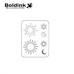 Sun and Moon Temporary TattooLasts To 15 Days New Technology Magic Waterproof Semi Permanent Sticker.