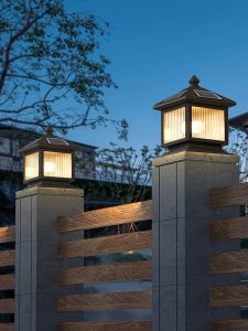 VINCAN | Waterproof New Chinese Style Solar Outdoor Pillar Light