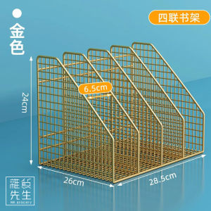 Extended Office Desk Bookshelf Mr. Grocerys L PD Metal Storage Rack for Books And Stationery Long Desktop Organizer