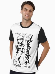 Bandai | 2026 Hot Selling Fashion New Anime New Century Gospel Warrior Pattern 3D Printing Fashion T-shirt Hip Hop Street Top Large