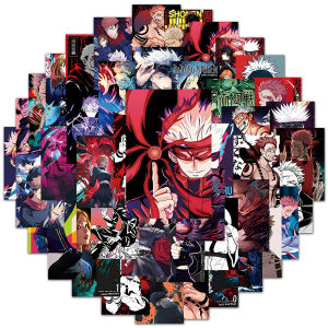Bandai | Jujutsu Kaisen Anime Bộ Hình Dán Chống Nước Hoạt Hình Mát Mẻ Graffiti Cho Ván Trượt Laptop Xe Máy 10/30/50 Chiếc