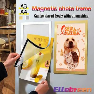 A3 A4 Photo frame Picture frame certificate diamond painting frame hanging wall Poster Display sticker with Magnet Strip