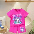 SETELAN KUROMI ANAK PEREMPUAN 2-9 TAHUN/ BAJU SETELAN ANAK CEWEK KUROMI TERBARU. 