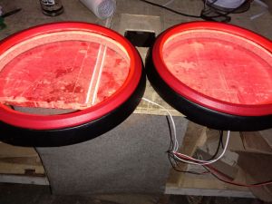 Speaker Set Ring LED 4-12 inch 2 pcs dengan kompatibel berbagai jenis kendaraan untuk interior mobil meningkatkan pengalaman audio mobil