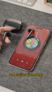 Awei T92 ANC ENC Wireless Earbuds Bluetooth with 6 Mic Bluetooth 5.4 -52dB Noise Cancelling Semi-Ear Earphone Dolby Spatial Bass Stereo Sound for Gaming Sleeping Music Original High Quality