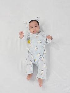 SHI YUE JIE JING | A-Class Cotton Seamless Infant Jumpsuit