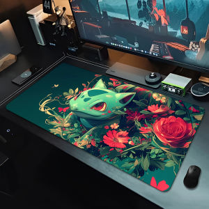 Bandai | Hot Mouse pad Pokemon Bulbasaur Computer Desk Mat Gyarados Large Gamer Keyboard Pad Foldable Portable Anti Skid Gaming MousePad