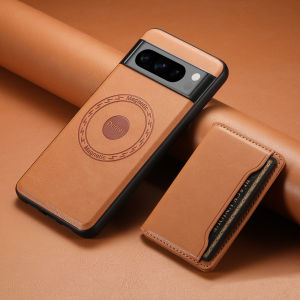 เคสโทรศัพท์หนังบางเฉียบแบบมีซิปปิดพร้อมกระเป๋าใส่บัตรสำหรับ Google Pixel 7A 6Pro 8Pro พร้อมขาตั้งและดึงดูดแม่เหล็ก