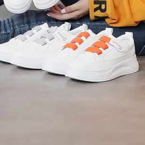 Sneakers M-Sport Wanita Korean Style Terbaru Sepatu Cewek Korea Putih Simple untuk Jalan Jalan Empuk