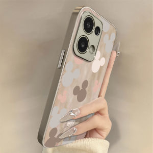 Cute Female Sheepskin Phone Case Full Cover Lens Protection Mickey Mouse Design for Oppo Reno Find X8 pro 13/12 11 10 9 8 7 6 5 A97