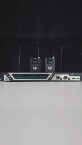 XTUGA SEM200 2 Bodypack Stereo Wireless in Ear Monitor System Choose to set Mono function or Stereo function