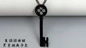 Movie Coraline Black Button Key Of The Secret Door Pendant Necklaces Cosplay Accessories