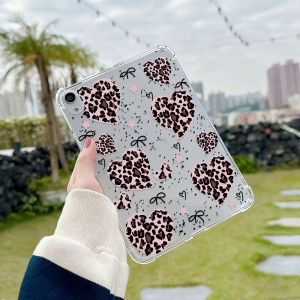 Leopard-print Claw Tablet Cover For iPad Pro 11 2018 2022 2024 Air 4 5 Transparent For iPad 2 3 4 9.7 Inch Mini 6 5 Tablet Case