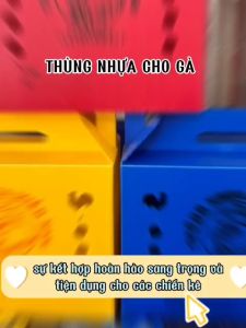 THÙNG NHỰA GÀ thùng gà thùng nhựa thùng nhua gà ngủthùng nhựa thú cưng thùng vận chuyển gà @thùngMÀU NGẨU NHIÊN