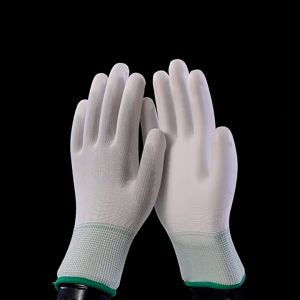 10 Pasang Sarung Tangan Statis Finger Coated Anti Static Anti Static Gloves Bahan PU Nilon