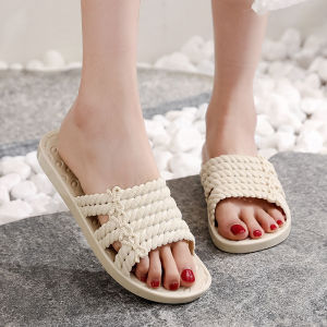 Crystal Plastic Hollow out Slippers Couples Home Beach Hotel Men Summer Breathable Sandals Thick Bottom Low Heel PVC Sole