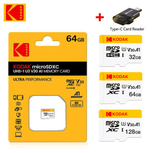 Kodak | KODAK Micro SD TFcard 64GB 32GB Memory Card 128GB Class 10 Microsd SD Card 100MB/S UHS-I A1 Card for Smartphone Lapater