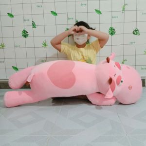 GỐI ÔM NGỦ HÌNH BÒ LƯNG TIM GỐI ÔM BÒ SỮA CHO BÉ MẪU GIÁO VẢI MINISO MỀM MỊN CHO BÉ