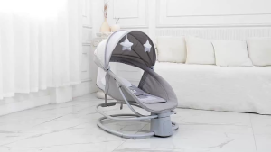 Nôi ru ngủ thư giãn kết hợp ghế ngồi ăn dặm đọc sách cho bé Mastela 8113/14 - Ghi sáng/ghi đậm