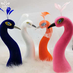 Peacock Head Model Floral Art Wedding Decoration Opening Ceremony Flower Basket Fresh Flower Packaging Material for Cars