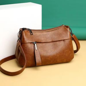 New Womens Shoulder Purse Bag Fashion Atmosphere Crossbody Messenger Bag Womens Large-capacity Mother Handbag Soft Leather Bag