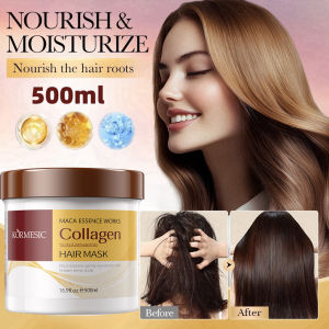 Collagen Hair Mask Smoothing Masker Keratin Treatmen Rambut Rusak dan Kering Rontok Ala Korea Lembut Wangi Menyehatkan Sampai Meluruskan 500g