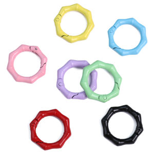 1pc 29mm Alloy Bamboo Joint Clasp For DIY Keychain Accessories Making