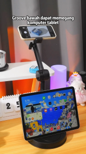 COOBOWE Desktop Tablet Stand Tripod Universal Phone Holder Tablet Lazypod HP Video Phone Stand Holder Hp Meja Multifungsi Dudukan Handphone