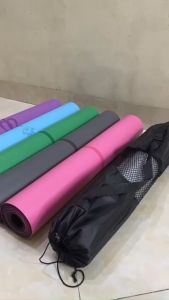 Thảm tập Yoga cao su PU đa sắc định tuyến cầu vồng chống trơn trượt 100% YO26 (Kèm Túi Đựng Thảm)