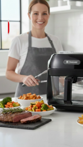 Standard Glass Air Fryer With Steam Feature 7.0 Liter SAF-7.0L With Digital Touch Screen Display
